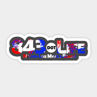 843.Life - Red, White, & Blue Sticker